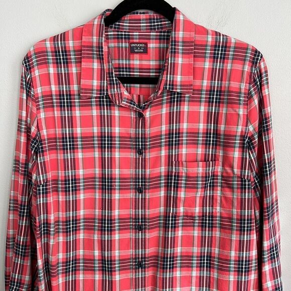 Boys youth kids 16 UNTuKit button down plaid shirt - Picture 2 of 8